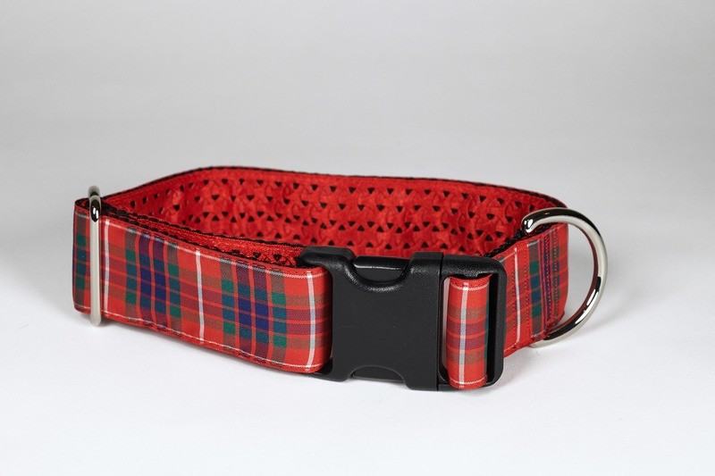 Collar - Tartan - 1-1/2 inch - Frazer Red