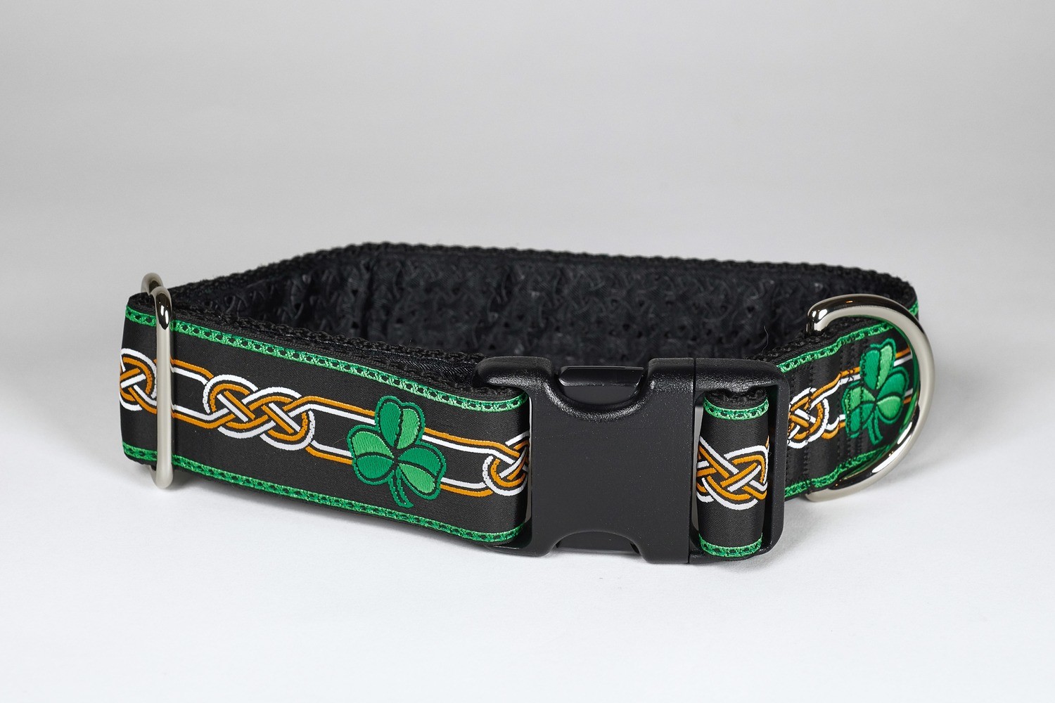 Collar - Celtic - 1-1/2 inch - Celtic Shamrock  Orange