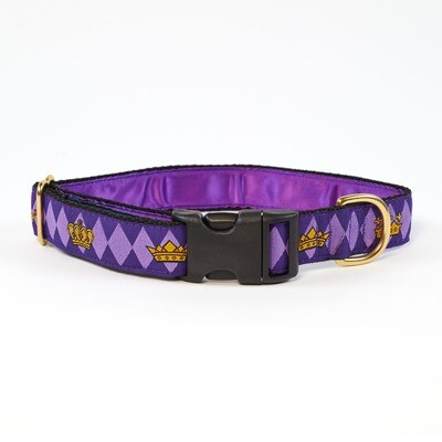 Collar - Designer - 1-inch - Royal Crowns Purple