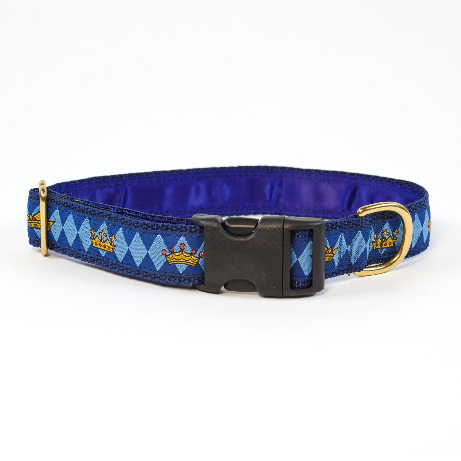Collar - Designer - 1-inch - Royal Crowns Blue
