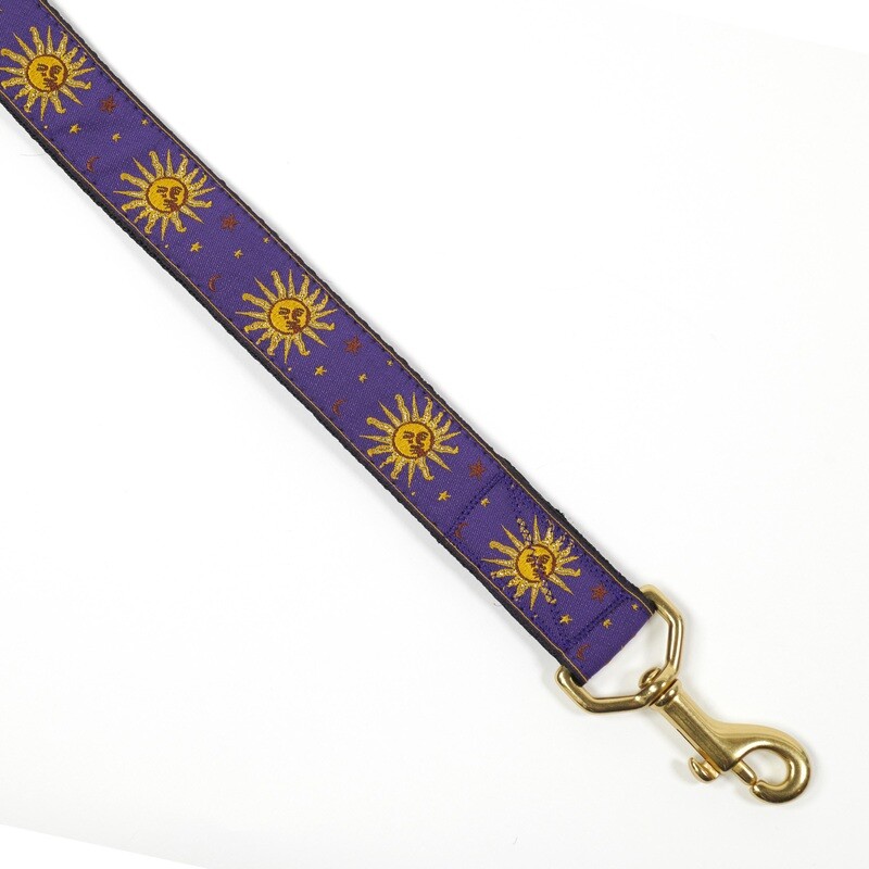 Leash - Designer - 1-inch - Zodiac Suns  Purple