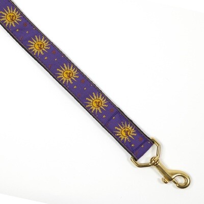 Leash - Designer - 1-inch - Zodiac Suns Purple