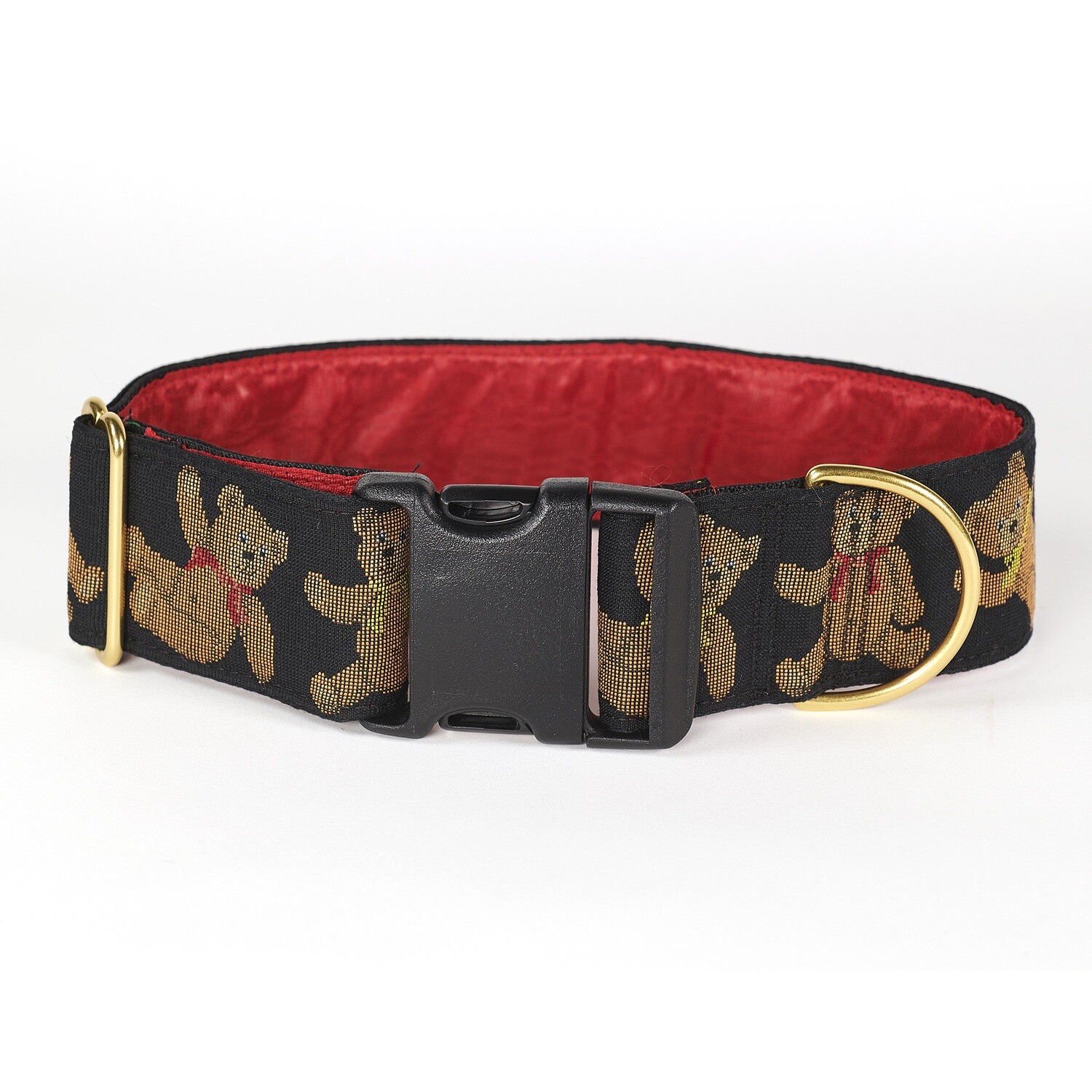 Collar - Designer - 2 inch - Teddy Bears / Black