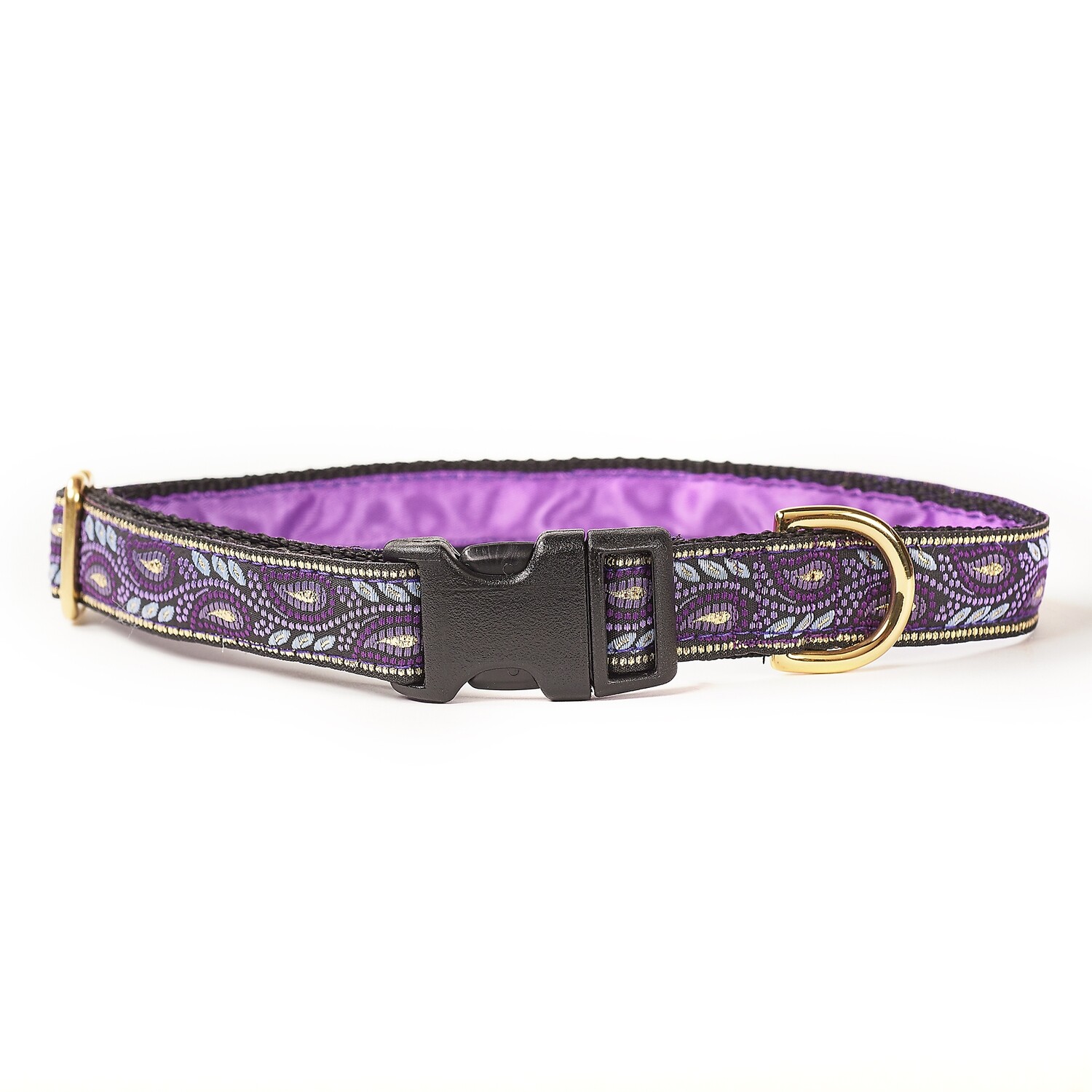 Collar - Designer - 3/4 inch - Purple Fern Paisley