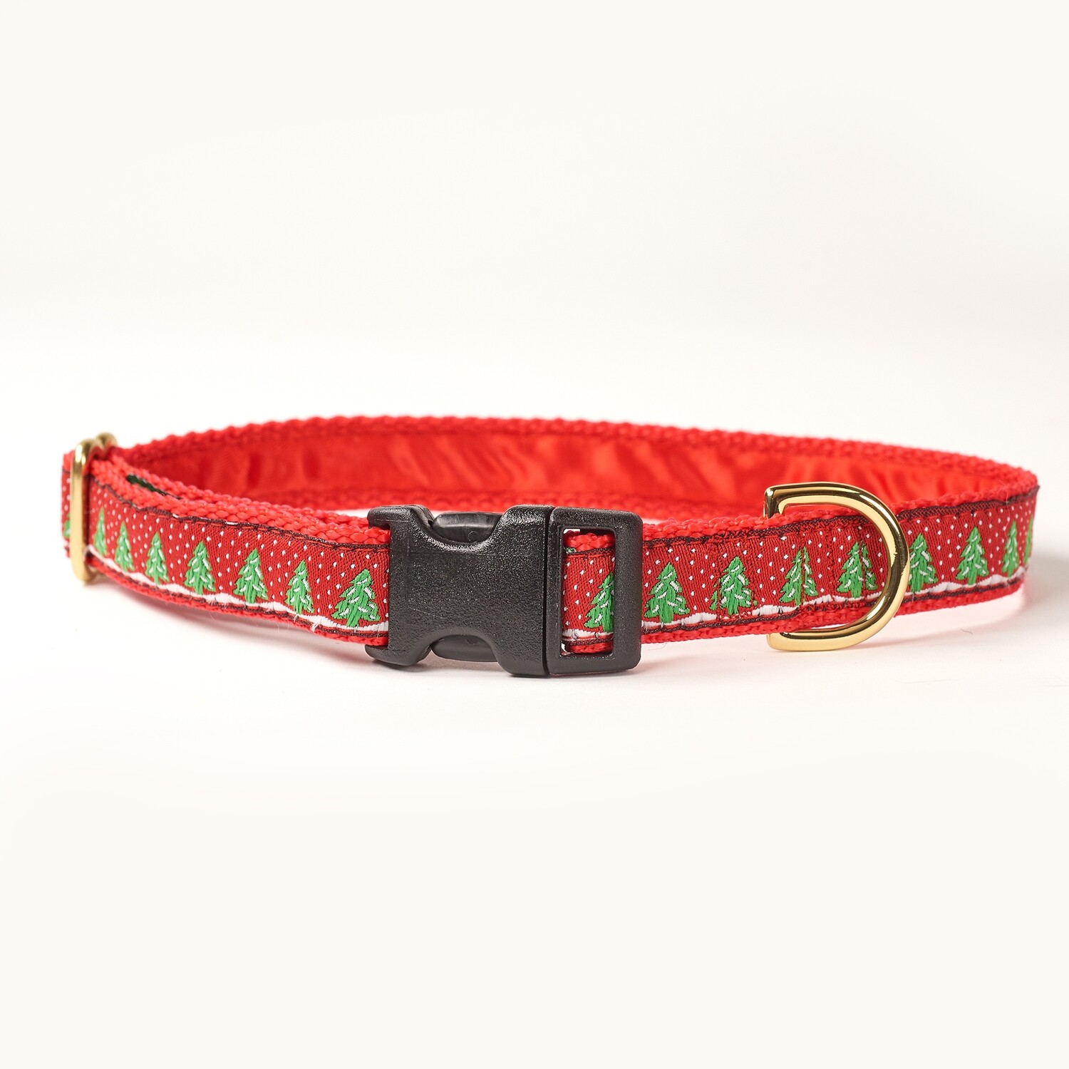 Collar - Designer - 5/8 inch - Snowy Little Christmas Trees