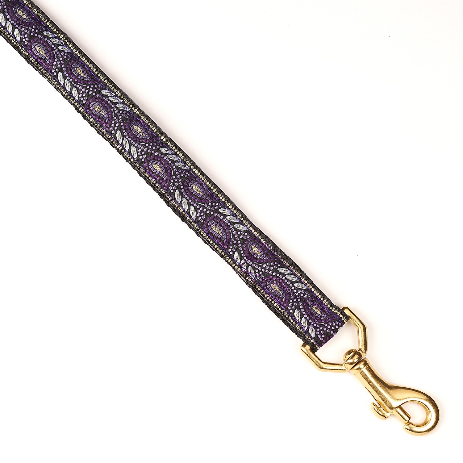 Leash - Designer - 3/4-inch - Purple Fern Paisley