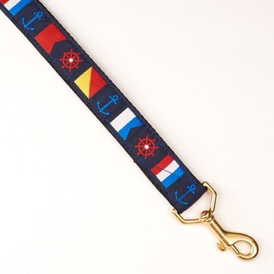 Leash - Designer - 1-inch - Nautical Emblems