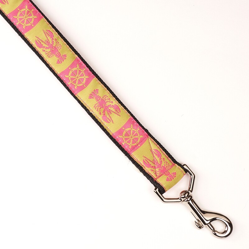 Leash - Designer - 1-inch -All Aboard Lobsters