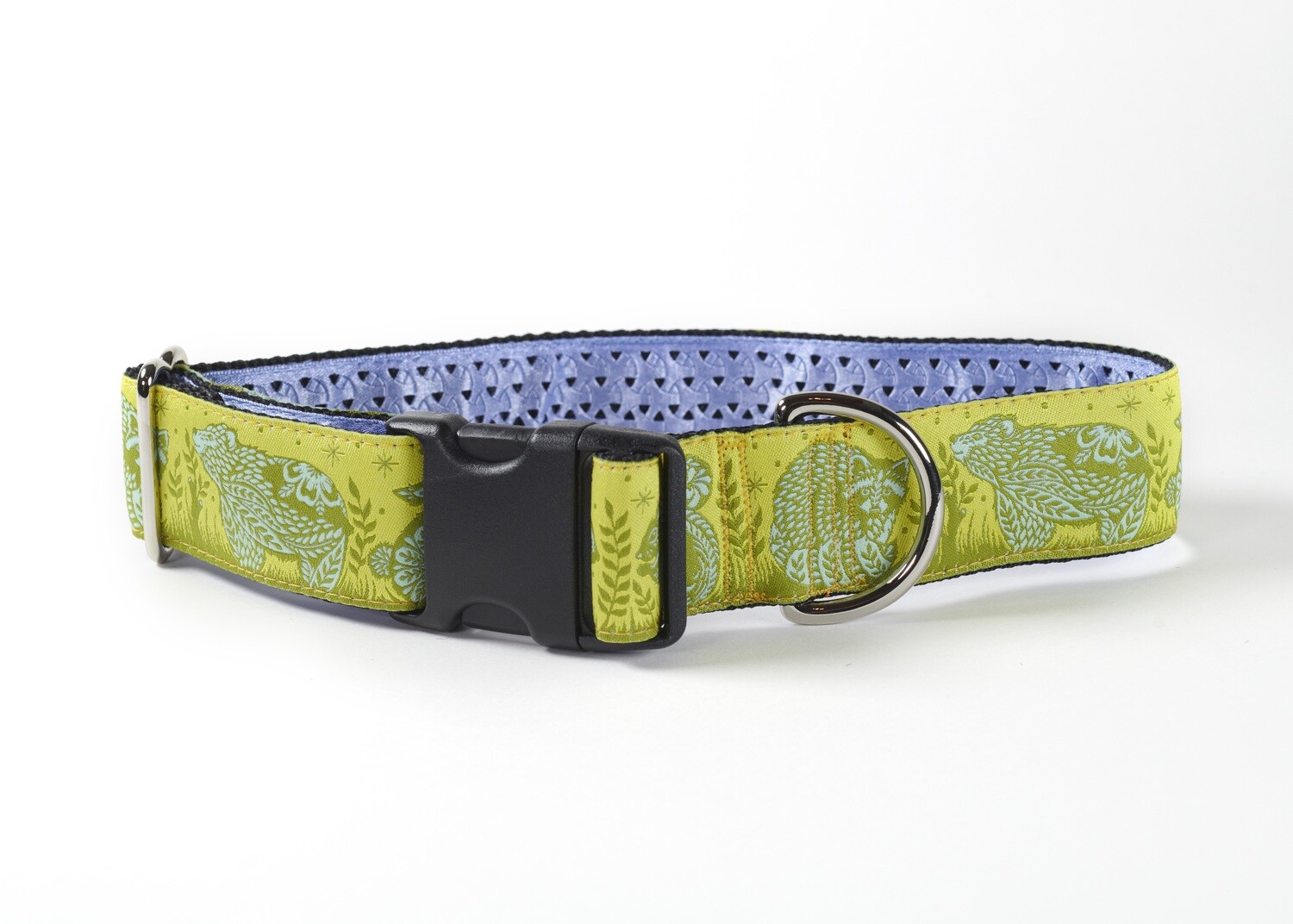 Collar - Designer - 1-1/2 inch - Animal Grandstand - (green/yellow)