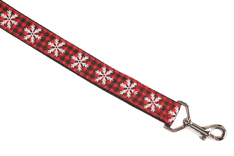 Leash - Designer - 1-inch - Snowflake