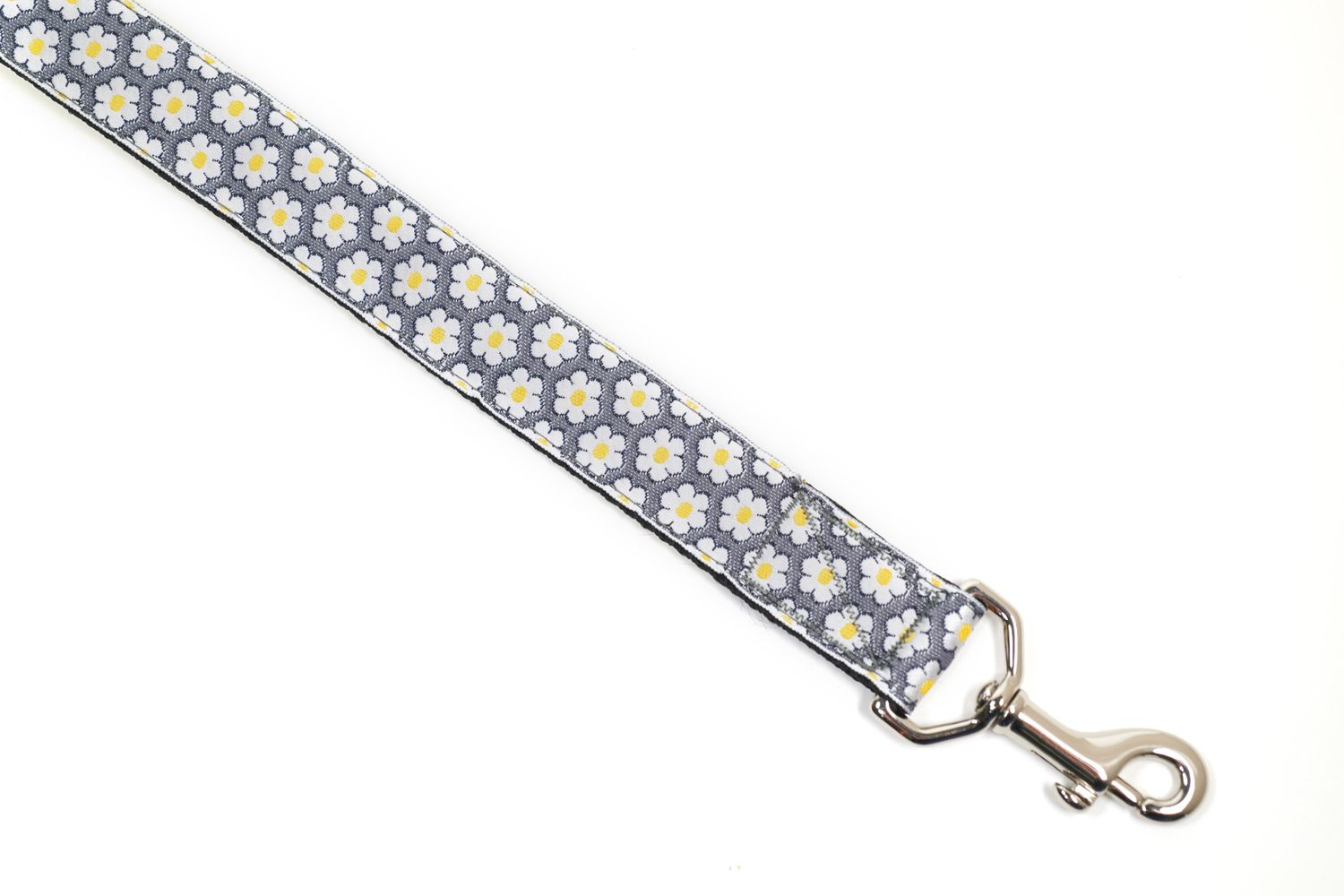 Leash - Designer - 1-inch - Mini Daisy ~ gray