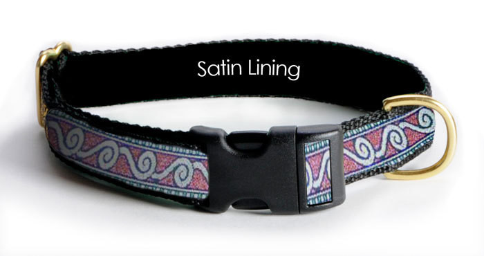 Collar - Celtic - 1 inch - Celtic Spiral  Red/Silver