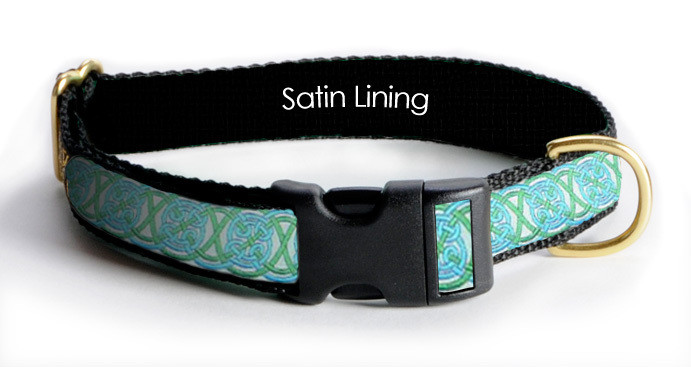 Collar - Celtic - 1-1/2 inch - Celtic Landscape Green/Turquoise