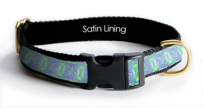 Collar - Celtic - 1-1/2 inch - Celtic Landscape Green/Purple