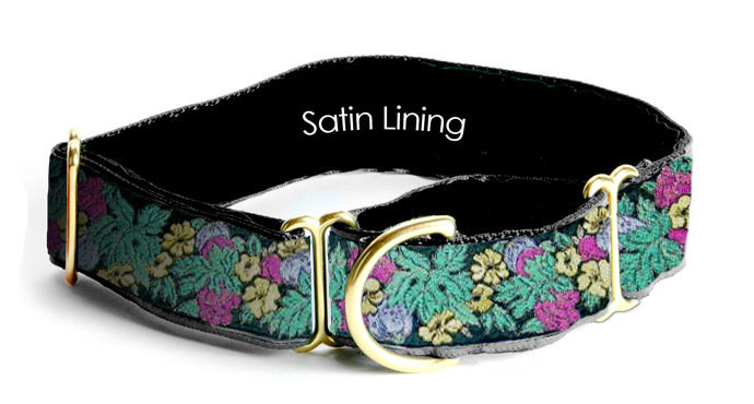 Collar - Vintage - 2 inch - Bouquet  Black