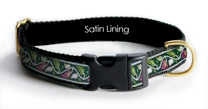 Collar - Vintage - 3/4 inch - Vintage Vine  Dark Pink