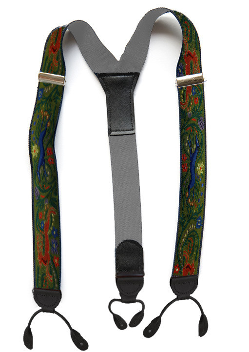 Suspenders - Designer - Medieval Hunt Green