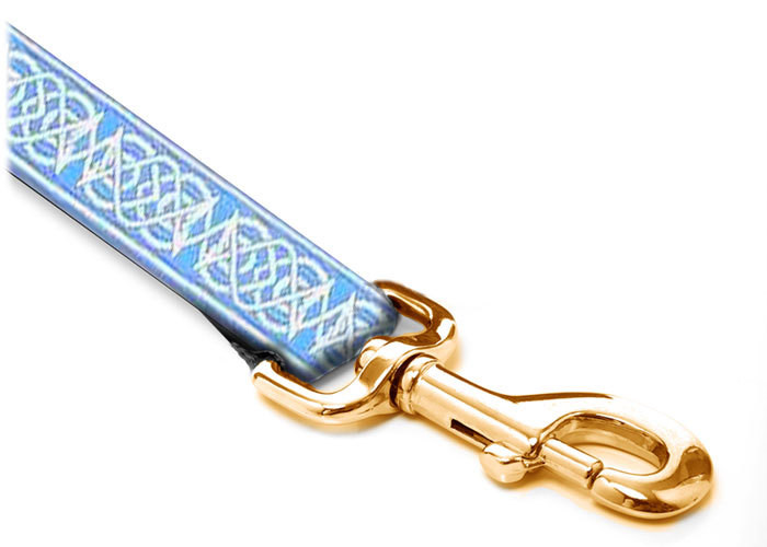 Leash - Celtic - 3/4-inch - Saxon Knot  Blue/Silver