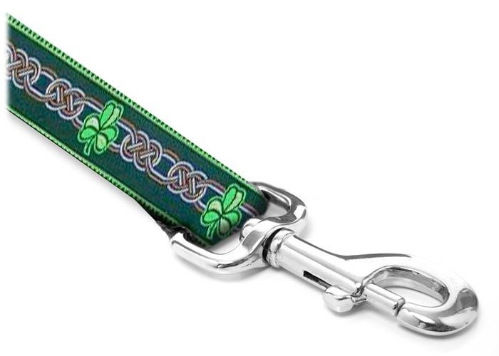 Leash - Celtic - 1-inch - Celtic Shamrock Orange