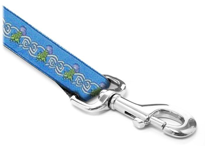 Leash - Celtic - 1-inch - Celtic Thistle Blue