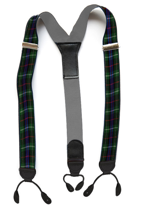 Suspenders - Tartan - Rose