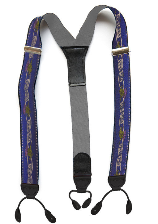 Suspenders - Celtic - Thistle Blue