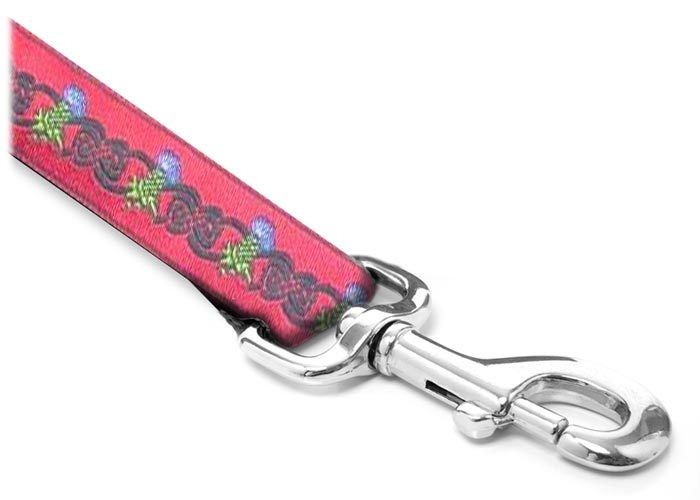 Leash - Celtic - 3/4-inch - Thistle  Red