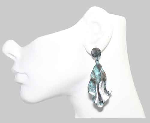 Textured Patina Silver Earrings Textured Patina Silver Earrings