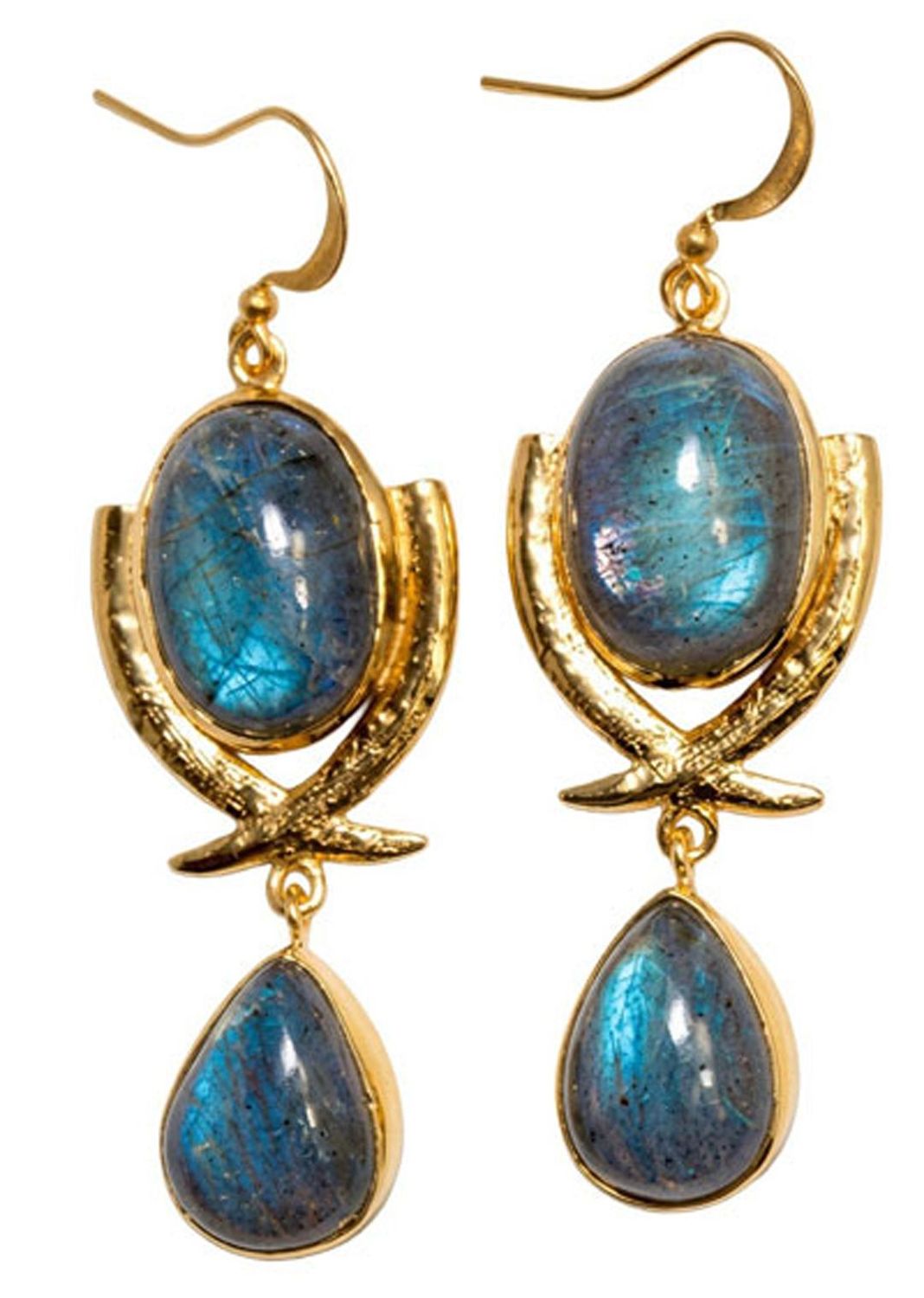 18K Gold Over Brass Hook Earrings 18K Gold Over Brass Hook Earrings