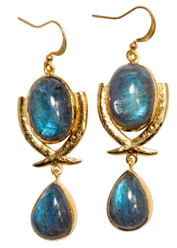 18K Gold Over Brass Hook Earrings