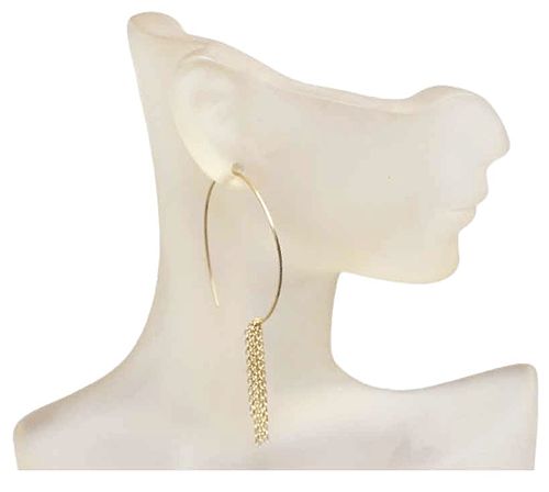 Gold Threader Chain Tassel Earrings Gold Threader Chain Tassel Earrings