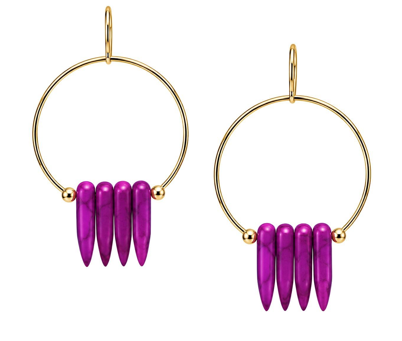 Gold Filled Hoop & Wood Accent Earrings Gold Filled Hoop & Wood Accent Earrings