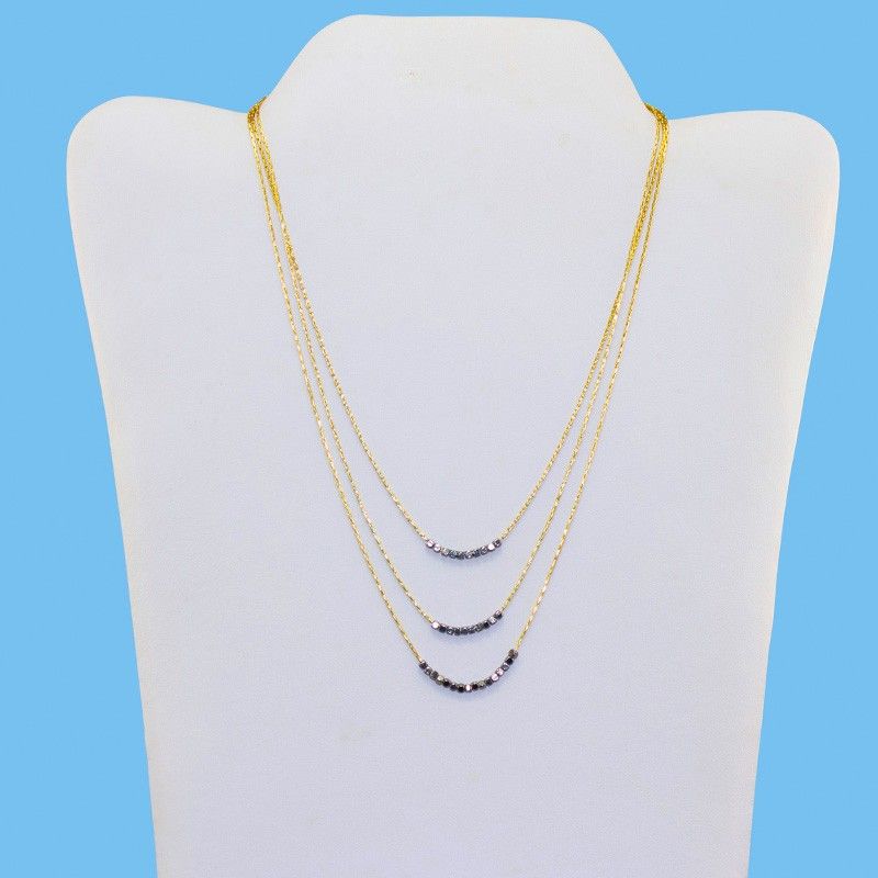 Layer Snake Chain & Metal Beads Necklace Layer Snake Chain & Metal Beads Necklace