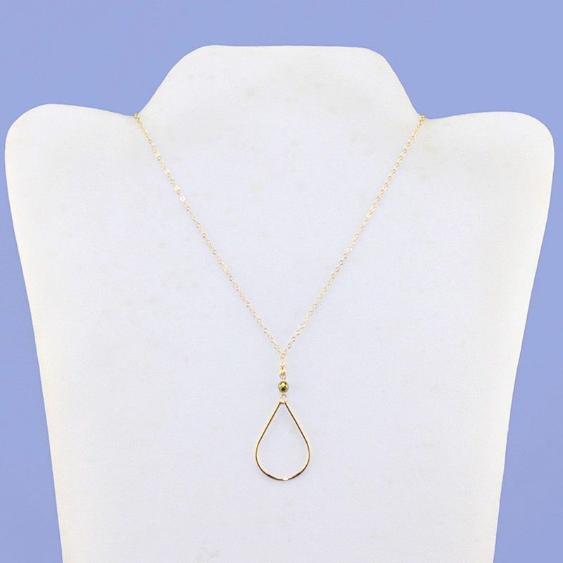 14K Gold Over Brass Teardrop Necklace 14K Gold Over Brass Teardrop Necklace