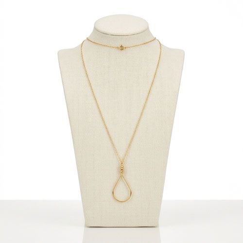 14K Gold Over Brass Teardrop Necklace 14K Gold Over Brass Teardrop Necklace