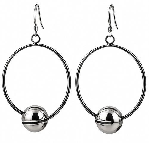 Orbital Earth Sterling Silver Earrings