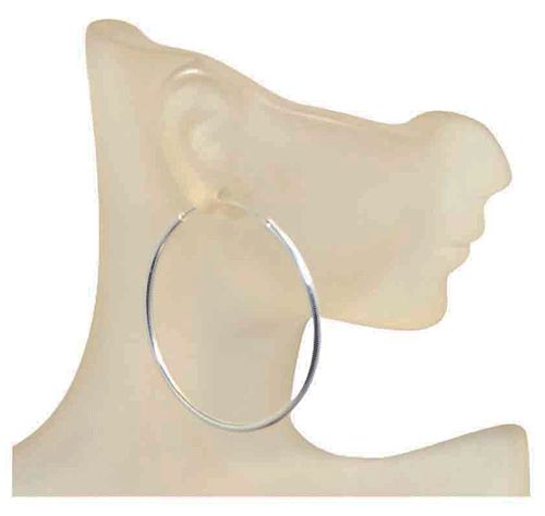 Grand Roundabout Sterling Silver Hoop Earrings