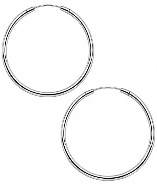 Grand Roundabout Sterling Silver Hoop Earrings Grand Roundabout Sterling Silver Hoop Earrings