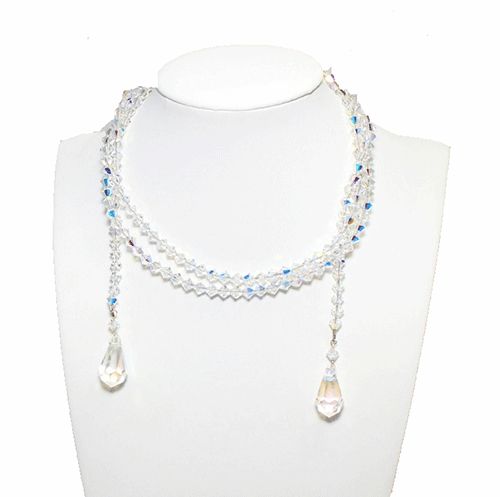 Sparkling Swarovski Crystals Lariat Necklace