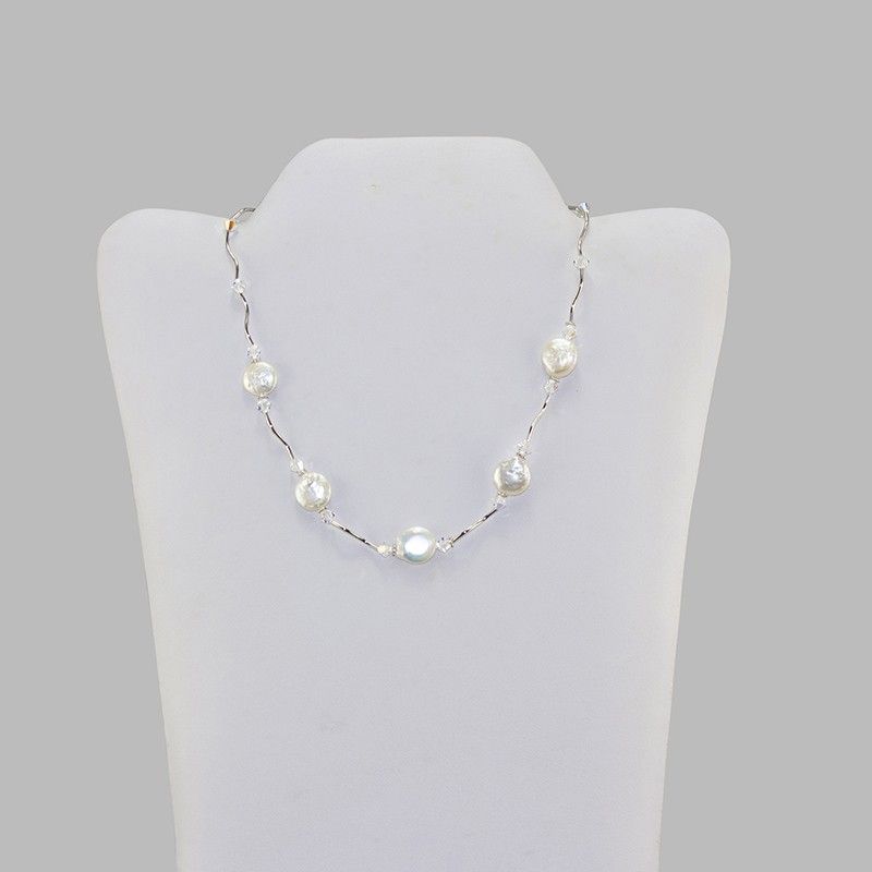 Sparkling Cultured Pears & .925 Sterling Silver Necklace