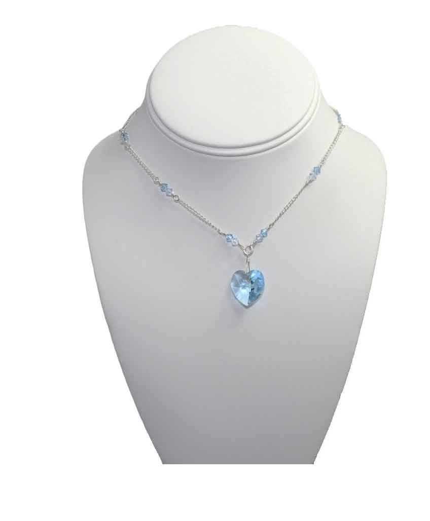 Blue Ombré Swarovski Heart Necklace Blue Ombré Swarovski Heart Necklace