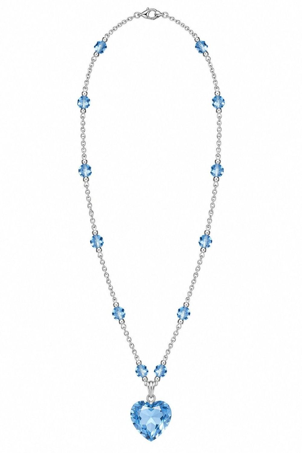 Blue Ombré Swarovski Heart Necklace Blue Ombré Swarovski Heart Necklace