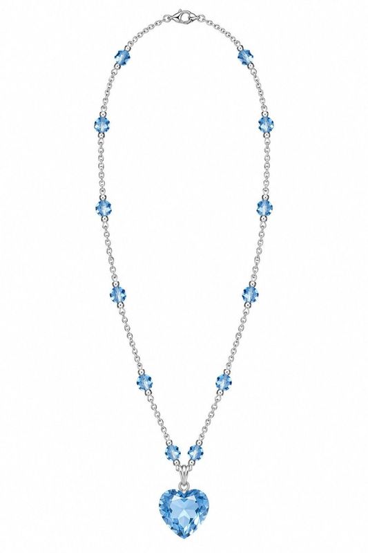 Blue Ombré Swarovski Heart Necklace