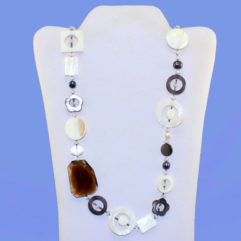 Sparkling Multi Shapes & Design Beaded Necklace Sparkling Multi Shapes & Design Beaded Necklace
