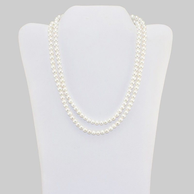 Elegant Two Strand Elegant Pearl Necklace