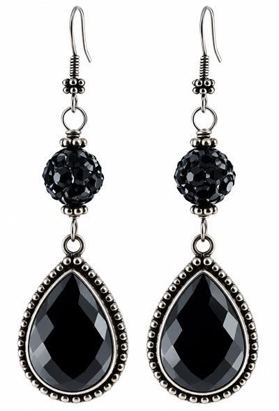 Marcasite Knight Teardrop Sterling Silver Earrings