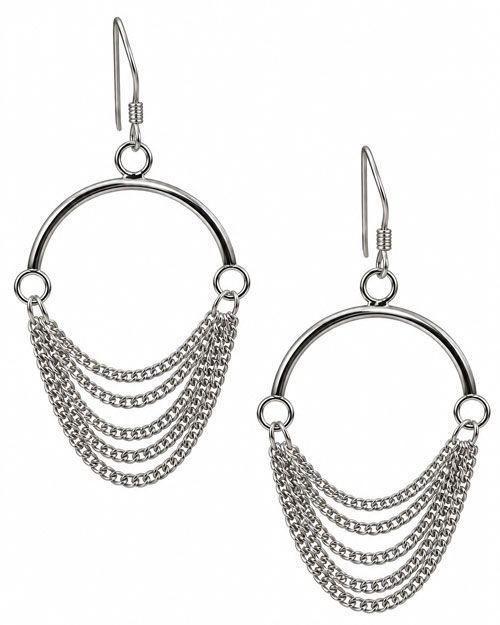 Waterfall Layers Sterling Silver Earrings