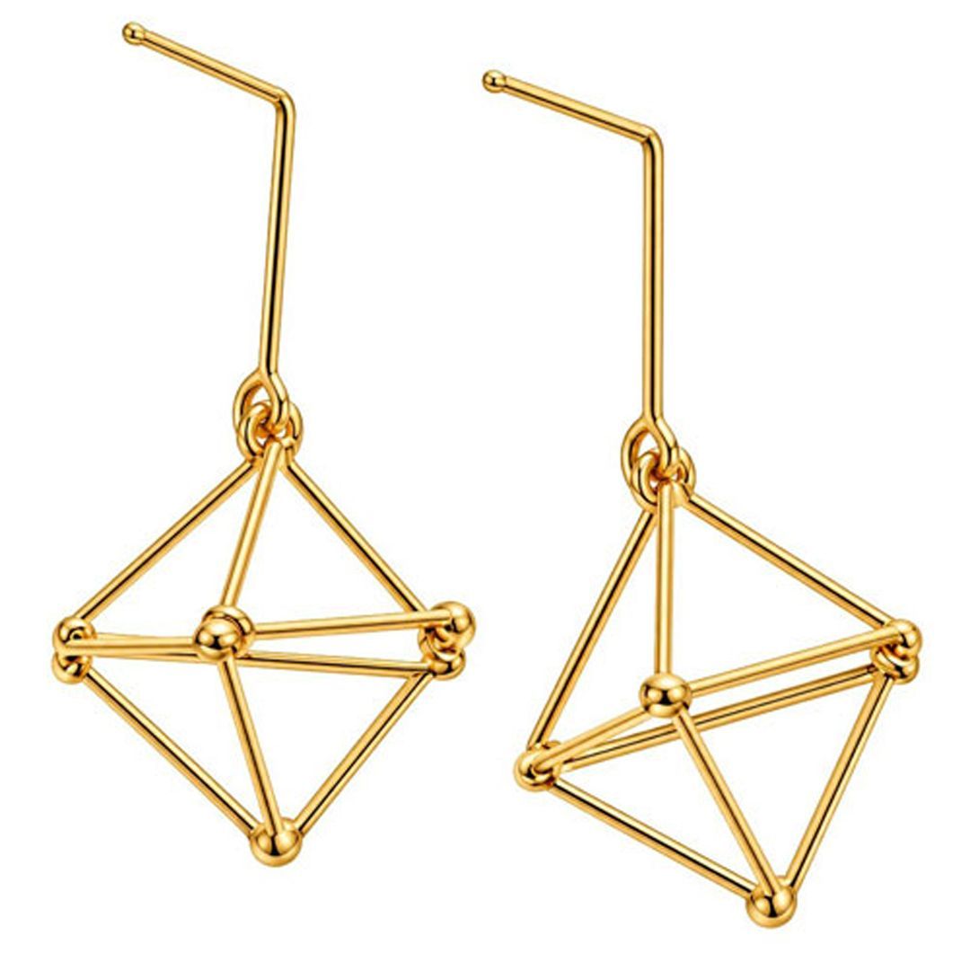 Modern Geometric Gold Earrings Modern Geometric Gold Earrings