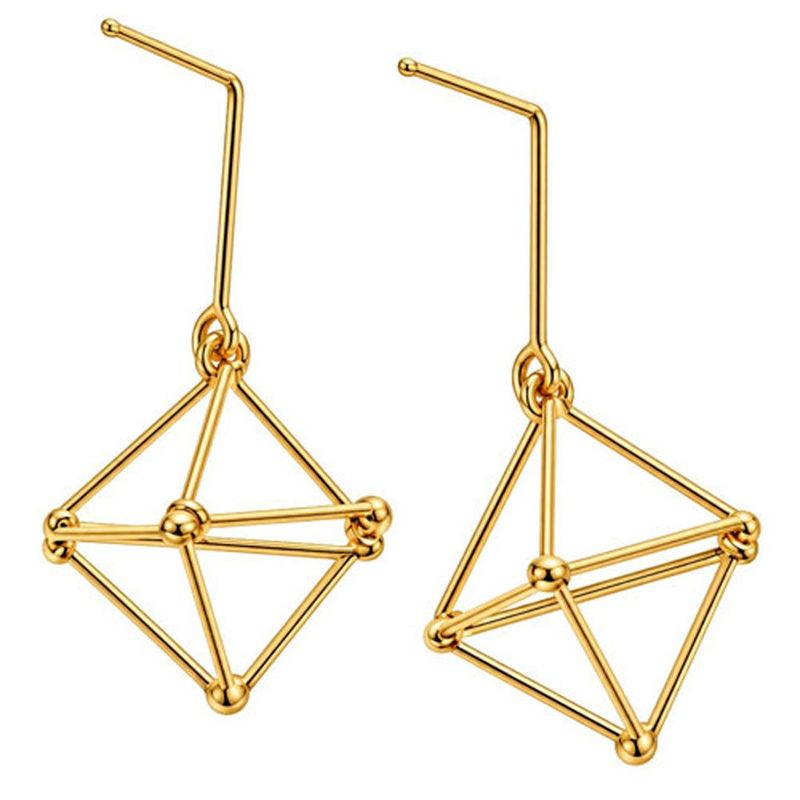 Modern Geometric Gold Earrings