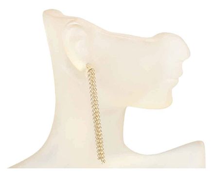 Gold Filled Chain Tassel Earrings